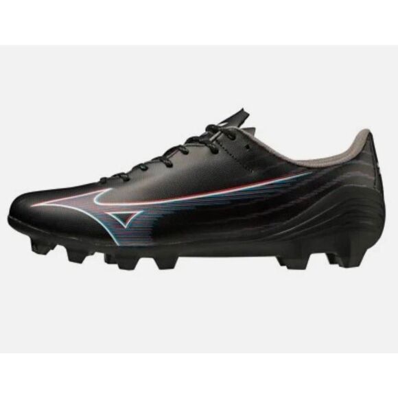 BNWT MIZUNO ALPHA SELECT 2E P1GA2365 01 Black Ignition Red Blue Soccer Cleats - Picture 1 of 5